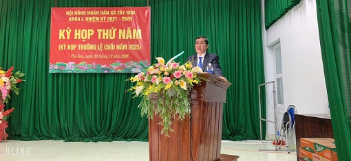 HỘI ĐỒNG NHÂN DÂN XÃ TÂY SƠN (KHÓA I) TỔ CHỨC KỲ HỌP THỨ NĂM (KỲ HỌP THƯỜNG LỆ CUỐI NĂM 2025)